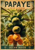 Affiche Île de la Réunion – Papaye