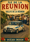Affiche Île de la Réunion – Rallye de la Réunion
