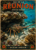Affiche Île de la Réunion – Langouste, Océan Indien