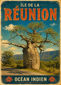 Affiche Île de la Réunion – Le Baobab