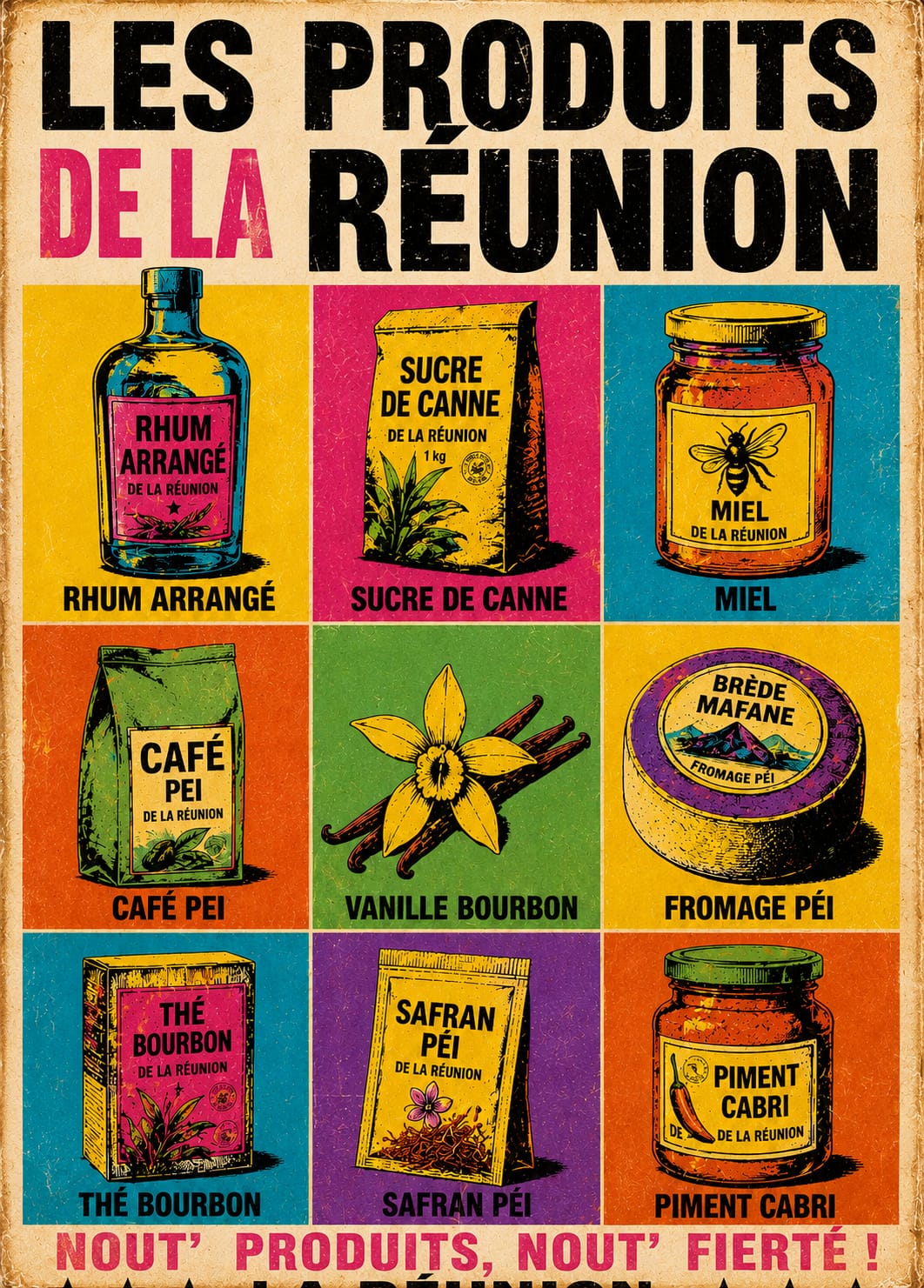 Produit reunion pop art
