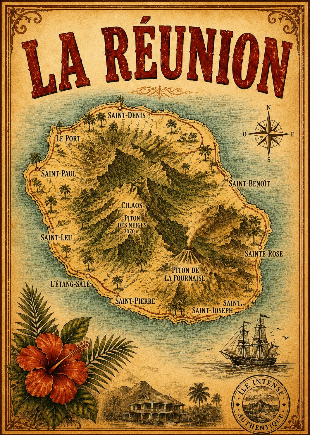 carte réunion corsaire