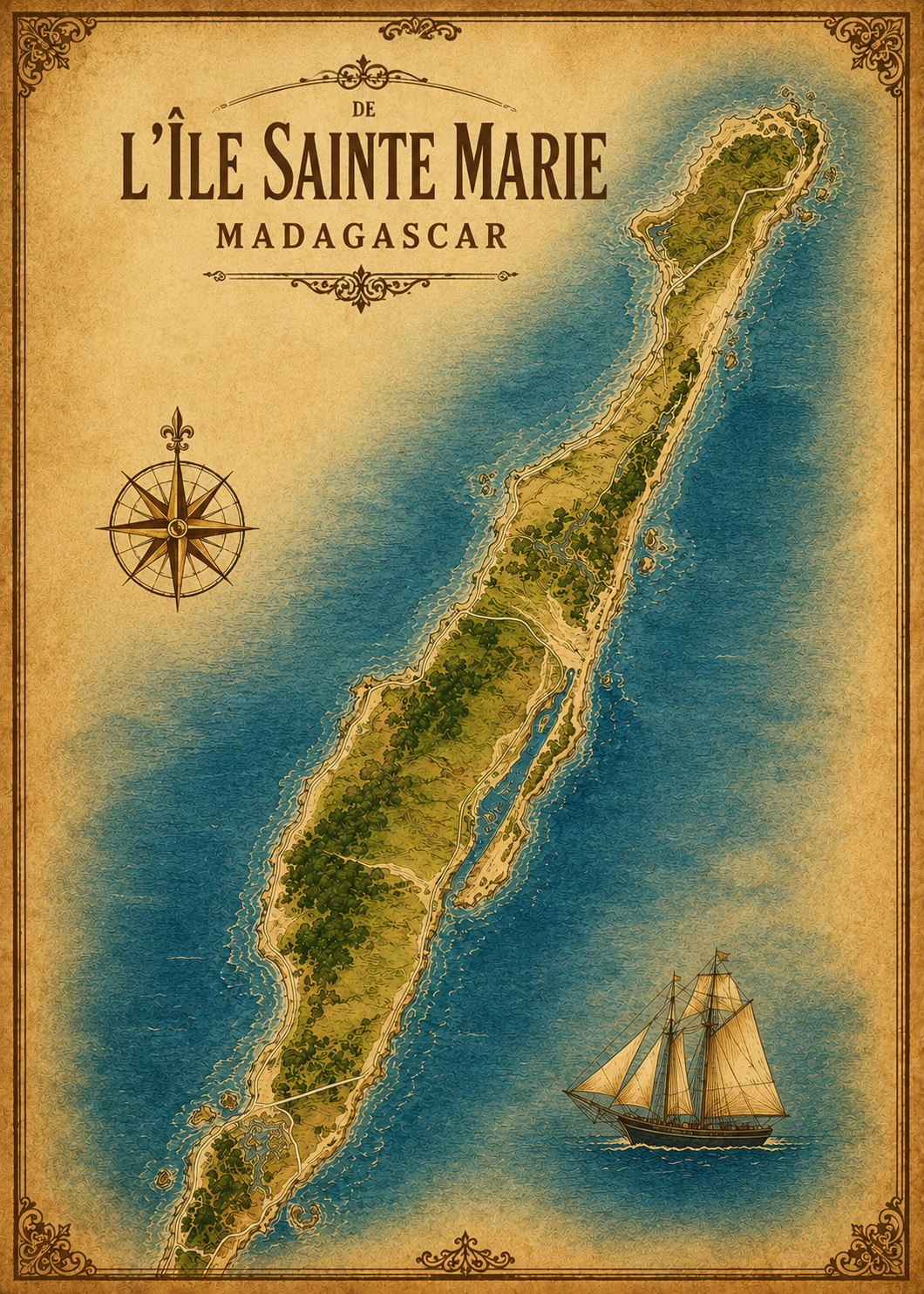 Carte ile de Sainte marie