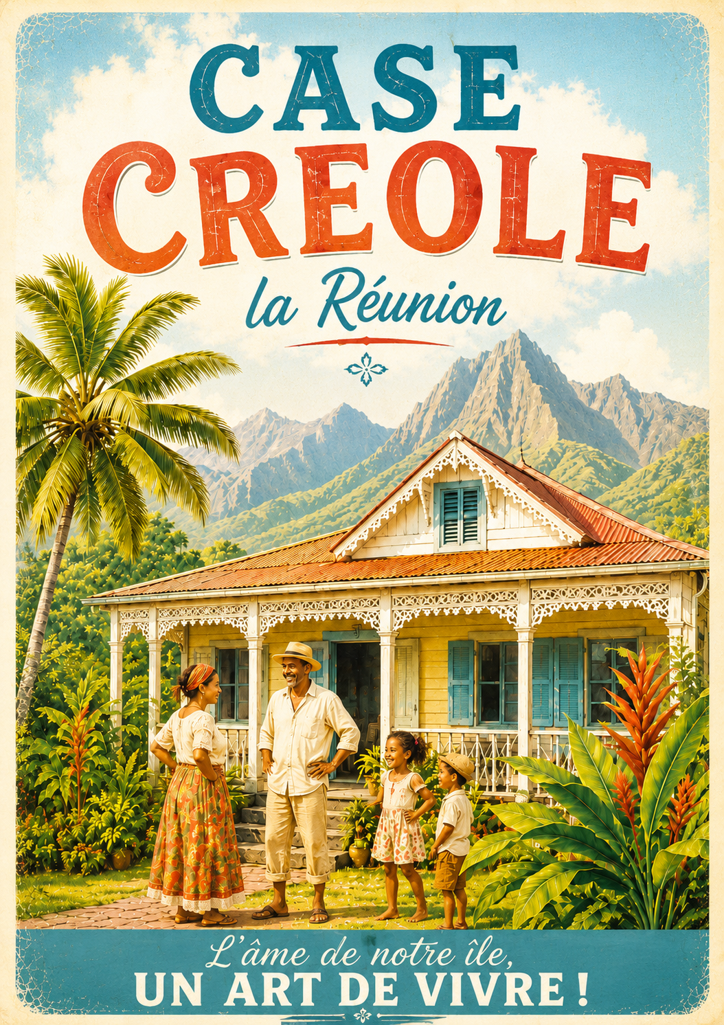 case créole et famille