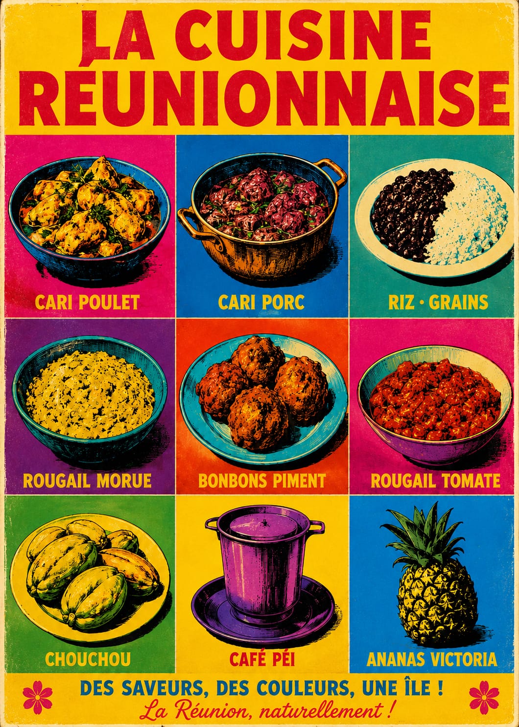 cuisine réunionnaise pop art