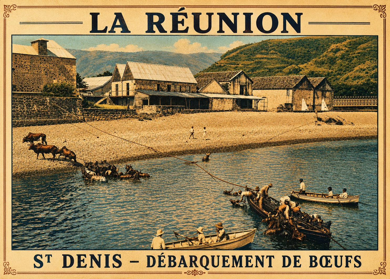 Debarquement boeuf la réunion
