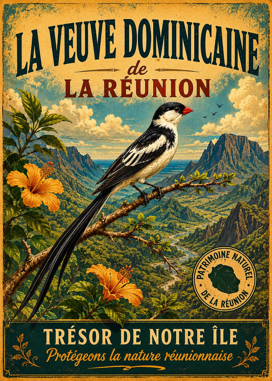 oiseau la veuve dominicaine