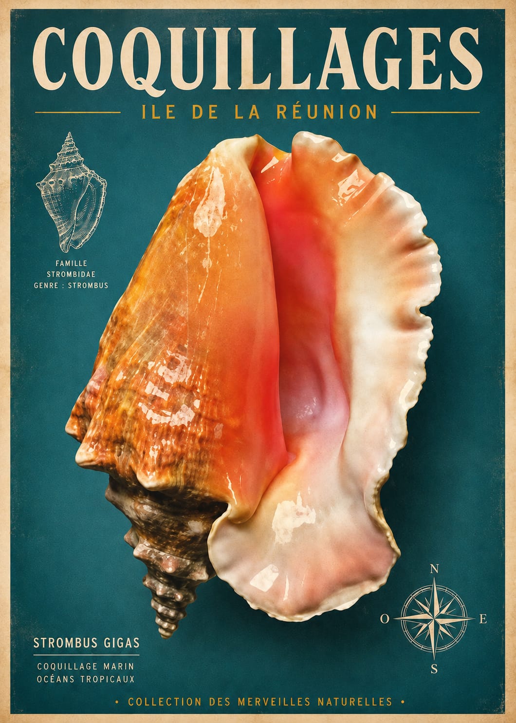 coquillage strombus giga