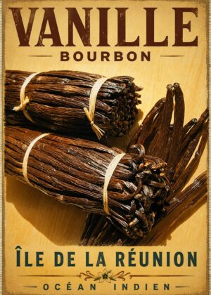 Affiche Île de la Réunion – Vanille Bourbon