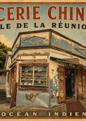 Affiche Île de la Réunion – Épicerie Chinoise
