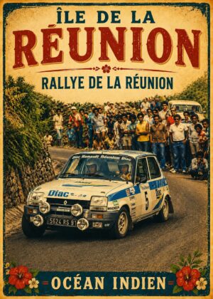 Affiche Île de la Réunion – Rallye de la Réunion