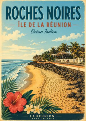 Plage roches noires